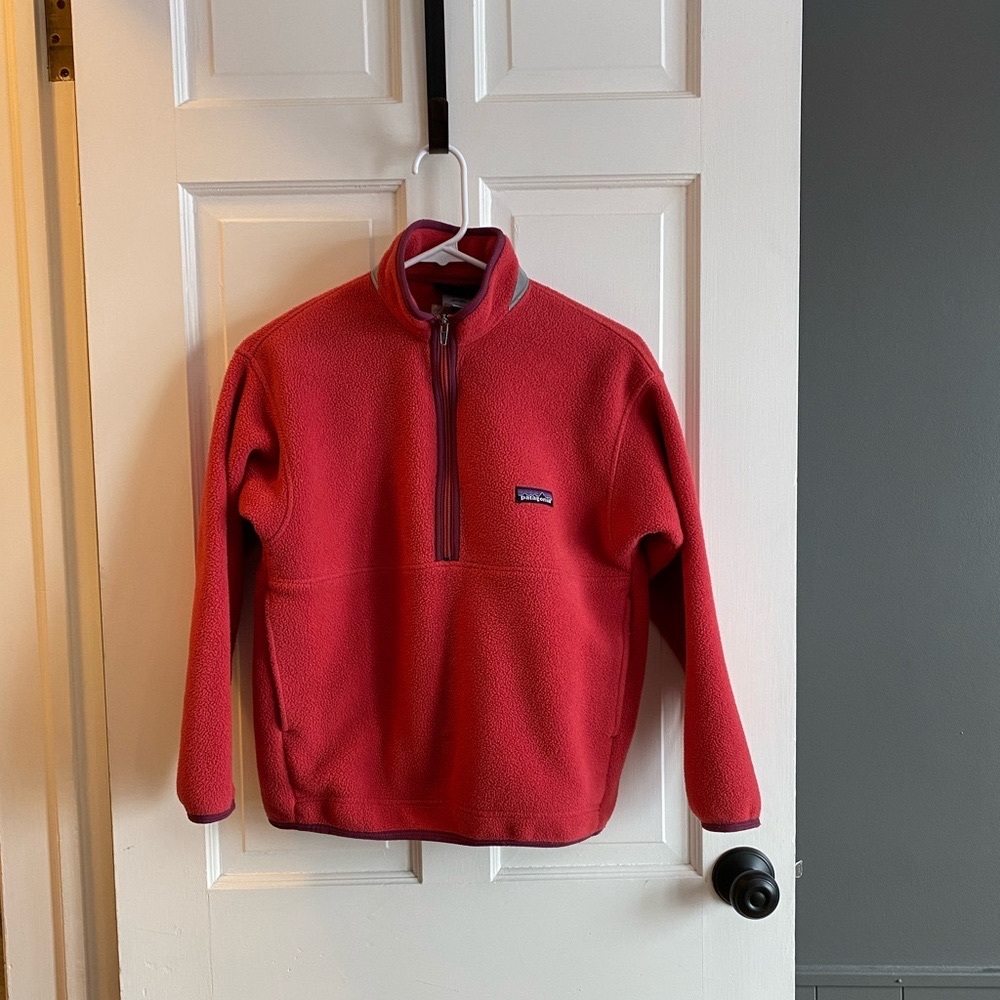 Deep Pink Patagonia Synchilla Snap-T Pullover